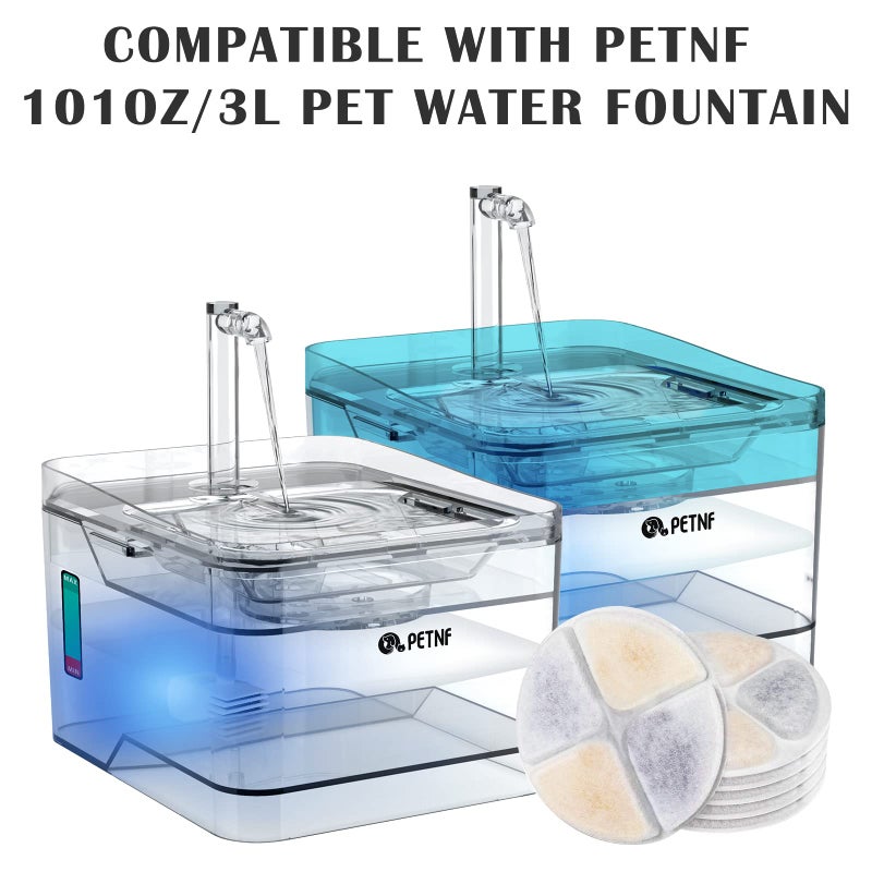 PETNF Replacement Pump for Cat Water Fountain with LED Light, Compatible for 3L/101OZ Transparency Pet Water Fountain, Ultra Quiet Long Lifespan Cat Water Pump with Adjustable 3 Kind Water Flow - Image 2